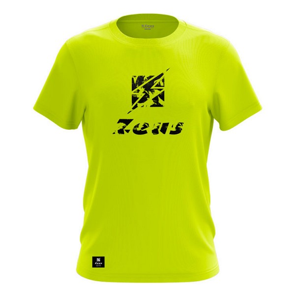  T-Shirt Zeus Square Yellow Fluo