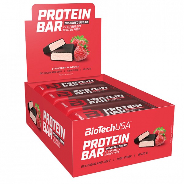  Biotech USA Protein Bar 16x70g Strawberry 104002