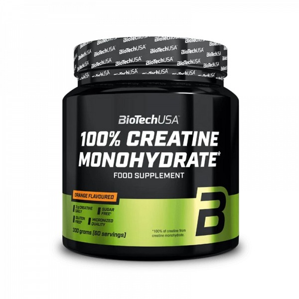 Κρεατίνη Biotech USA 100% Creatine Monohydrate 300g Orange
