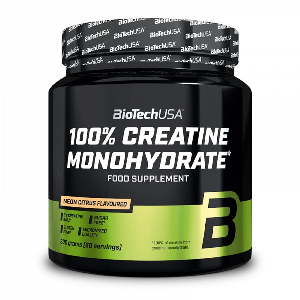 Κρεατίνη Biotech USA 100% Creatine Monohydrate 300g Citrus
