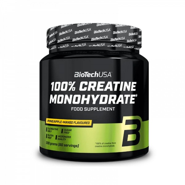 Κρεατίνη Biotech USA 100% Creatine Monohydrate 300g Pineapple Mango