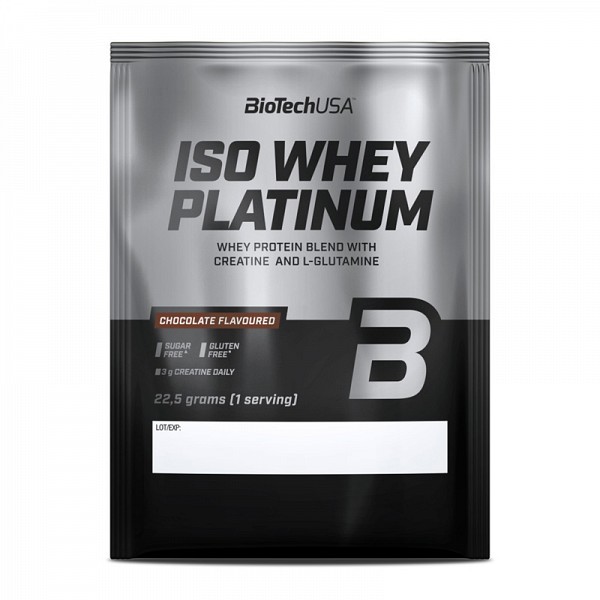 Πρωτεΐνη Biotech USA ISO Whey Platinum 22.5g Chocolate