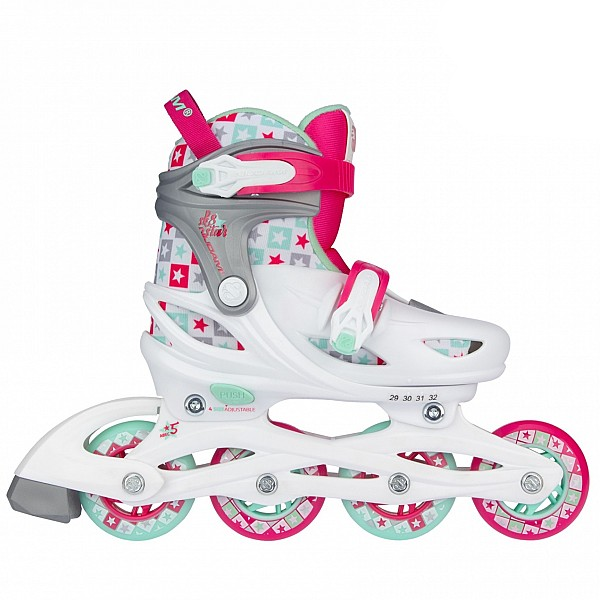 Inline Skates Nijdam Sk8 Star White N20AA02