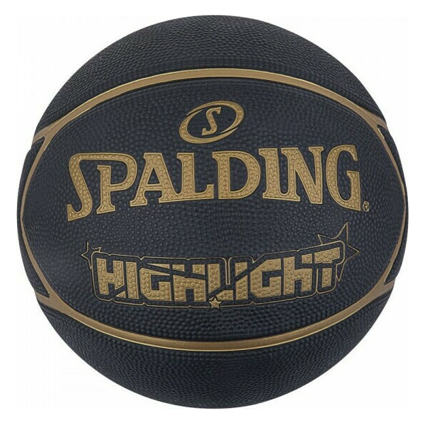 Μπάλα Μπάσκετ Outdoor Spalding Highlight Black/Gold Νο 7 84-355Z1
